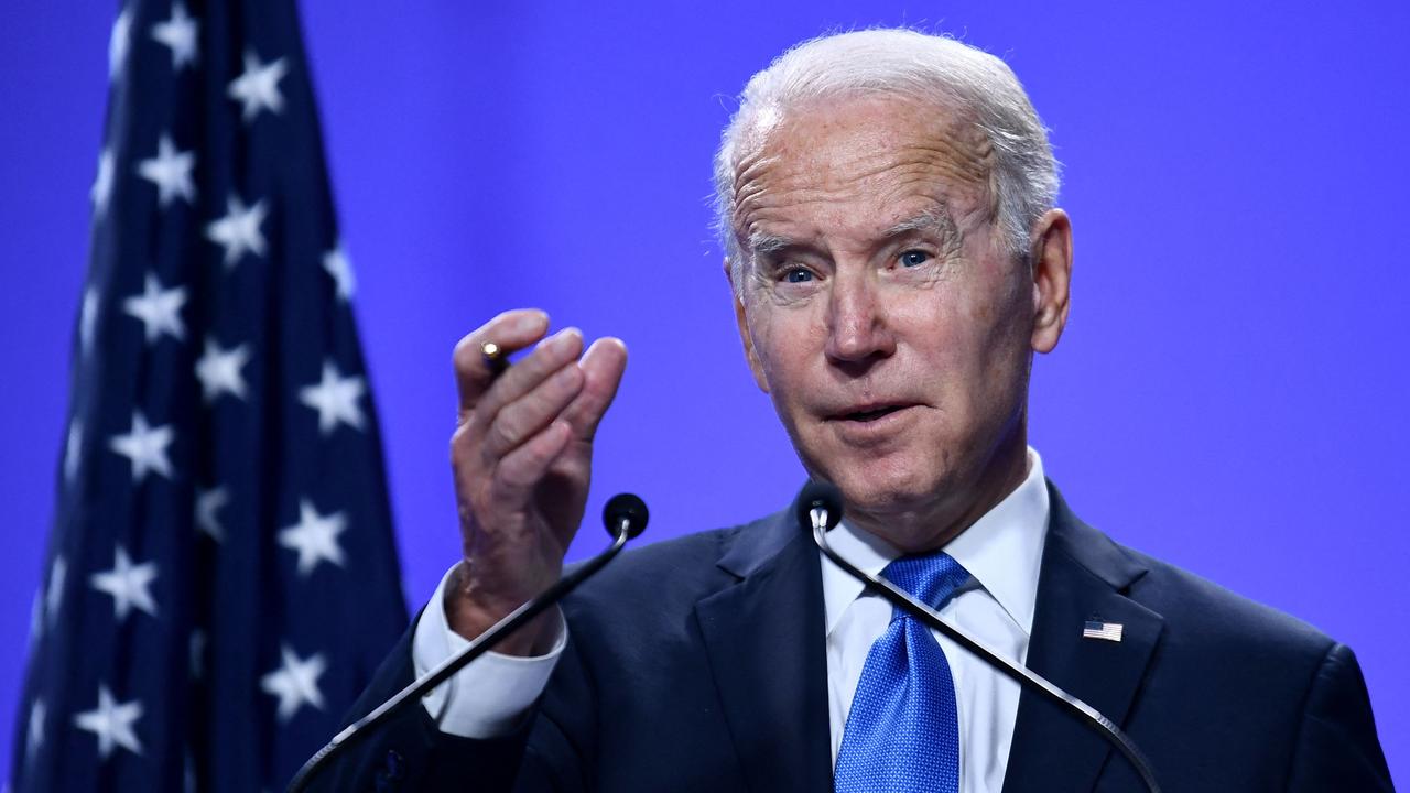 US President Joe Biden slammed China and Russia at the COP26 UN Climate Change Conference in Glasgow on November 2. Picture: Brendan Smialowski/AFP