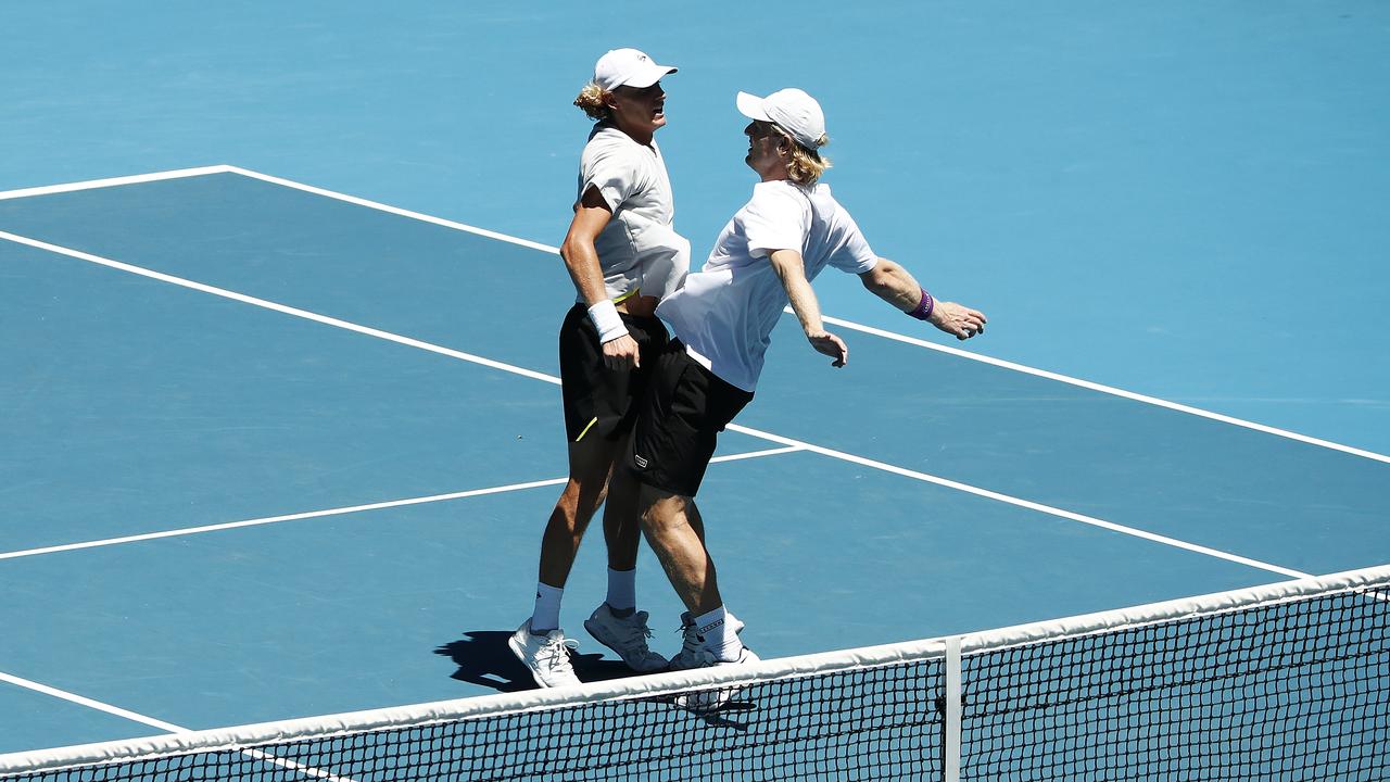 Max Purcell and Luke Saville are through to the men’s doubles final.