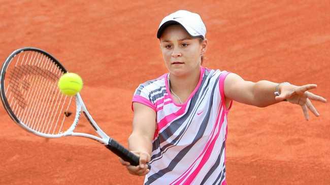 In 2010 as a youngster, Ipswich tennis player Ash Barty was beating women at major tournaments on the clay courts at One Mile. Now she's a French Open winner. Picture: Rob Williams