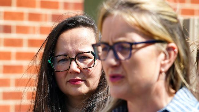 Victorian Housing Minister Harriet Shing and Premier Jacinta Allan. Picture: NCA NewsWire / Luis Enrique Ascui