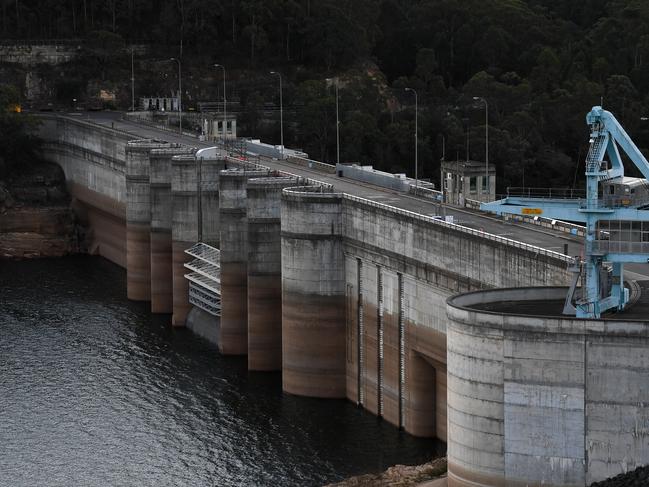 Warragamba Dam: Stage one water restrictions were introduced from June 1 for the first time in a decade as dam levels drop faster than expected. Picture: AAP