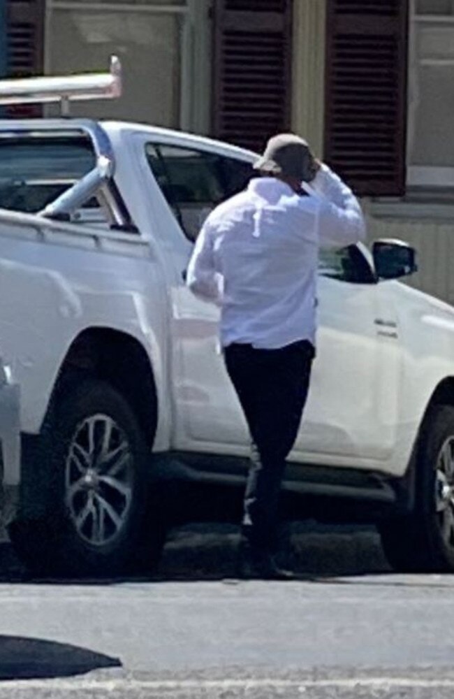 Mr Toole, 29, leaving court after being convicted of a charge of common assault (domestic violence) at Dubbo Local Court.