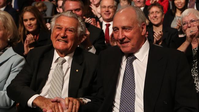 Bob Hawke and Paul Keating. Picture Kym Smith