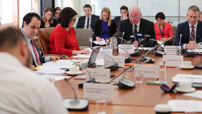 Independent Commissioner Against Corruption Bruce Lander speaks to a  parliamentary committee on Thursday. Picture: Dylan Coker