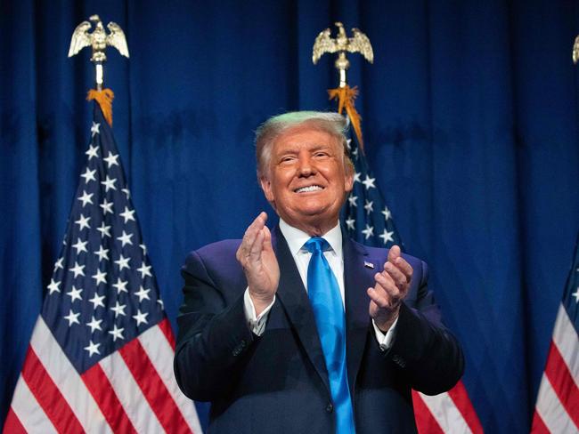 US President Donald Trump speaks during the first day of the Republican National Convention. Picture: AFP