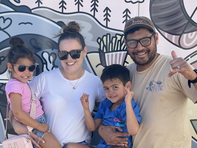 Gypsy Burger founders Adrian and Jess have brought their family and business north for the holidays, hoping to leave behind a new burger venue at Sinclair meats. Photo: Fergus Gregg