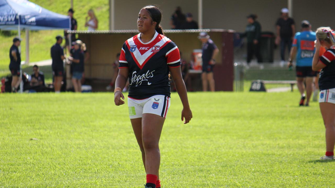 Tehillah Prasad of the Sydney Roosters Lisa Fiaola Cup side. Picture: Kevin Merrigan