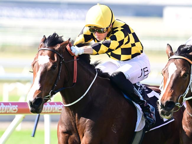 Miracle Of Love wins at the Doomben midweeks to all but qualify for the Group 1 JJ Atkins, Picture: Grant Peters, Trackside Photography.