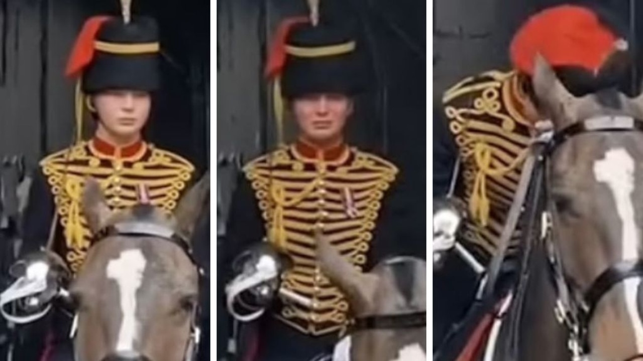 Moment King’s Guard burst into tears