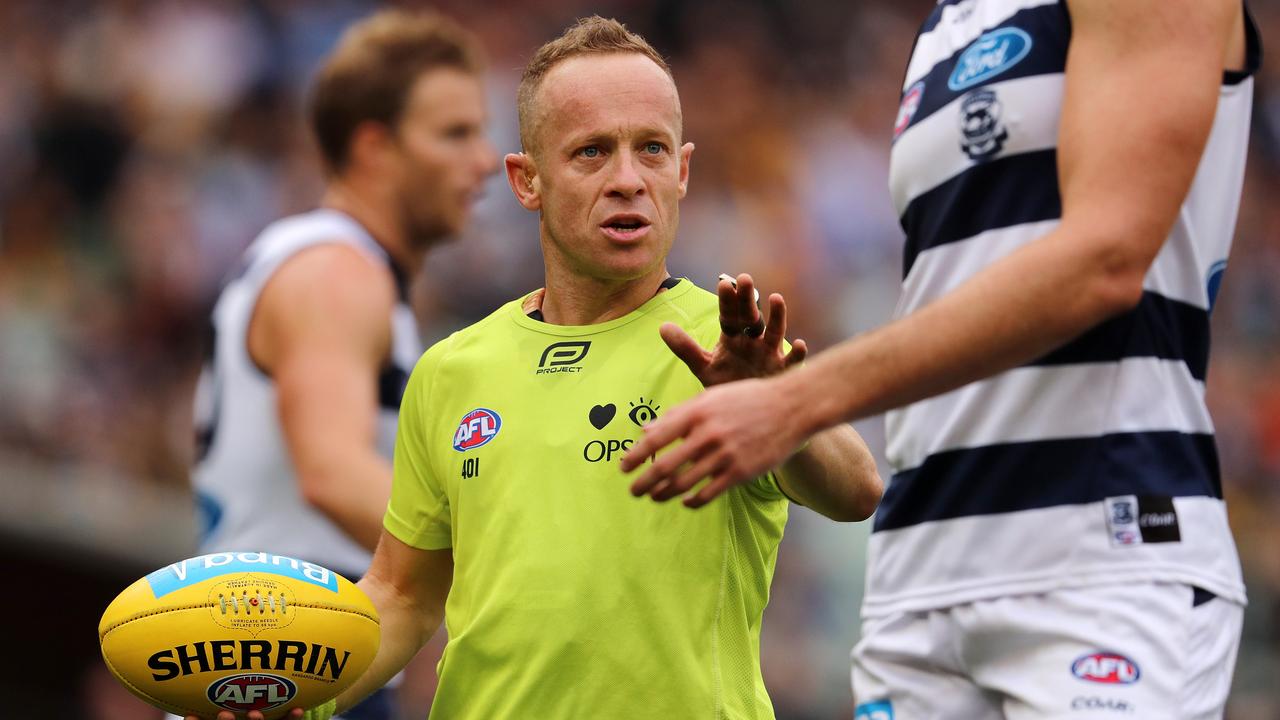 Ray Chamberlain will umpire the Melbourne v Geelong final. Picture: Michael Klein