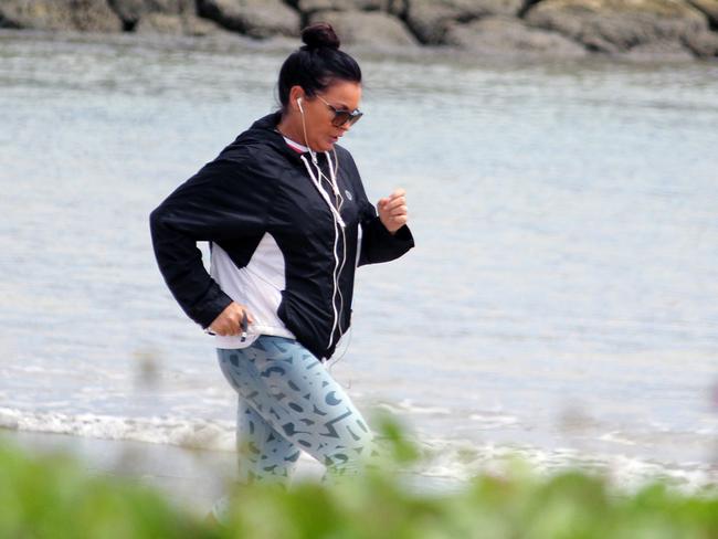 Schapelle Corby walking on a Bali beach on April 5. Picture: Supplied