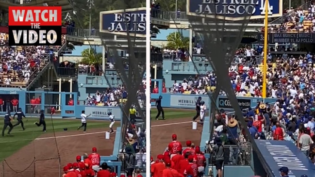WTH? Ball babes? Wow! Just wow! The Giants just signed her to a minor  league contract - MLB fans in splits after ball girl grabs fair ball at  Los Angeles Dodgers vs.