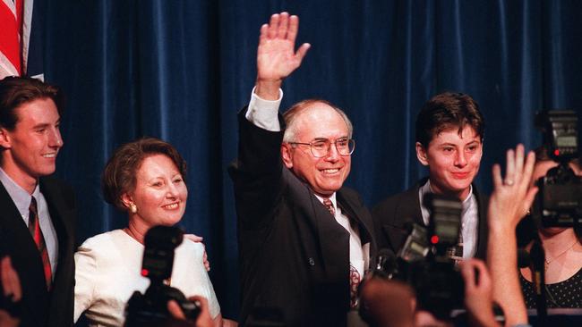 The Wentworth Hotel was also host to John Howard, Janette and children after winning 1996 Federal Election campaign. Picture: Graham Crouch