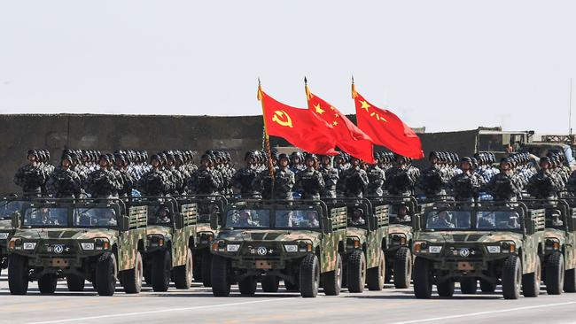 A military parade in the country’s northeast. Picture: AFP