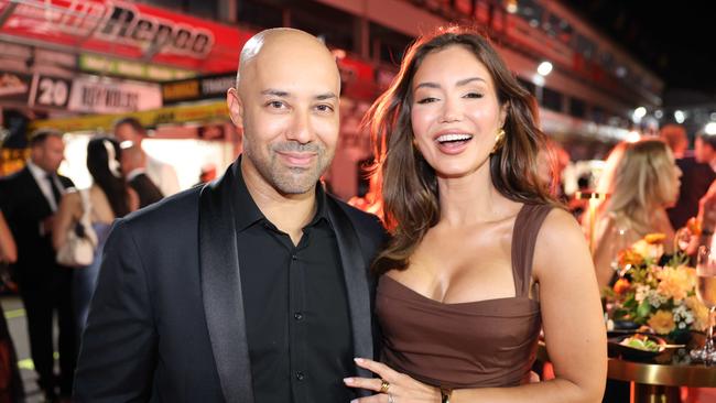 Kane Vato and Pia Muehlenbeck at the Supercars GC500 Party Under Palms on Pit Lane for Gold Coast at Large. Picture, Portia Large.