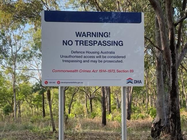 No trespassing signs have been erected at Lee Point.