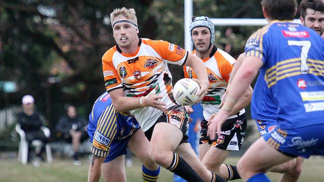 The Entrance capt. Matt Killick in action against Toukley in the 1st Grade Rugby League match at Darren Kennedy Oval. Picture by Mark Scott