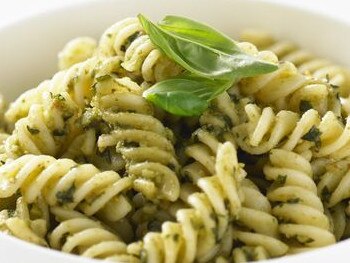 Pesto sauce is easy to make.