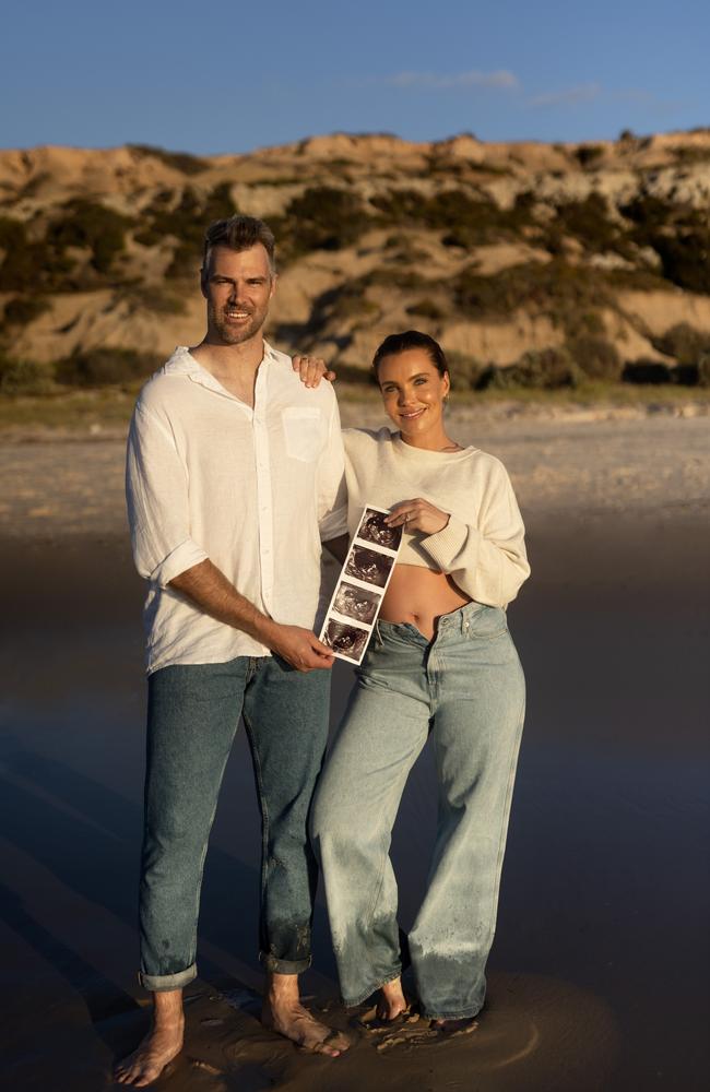 Holmes and her husband Keegan Brooksby. Picture: Diana Brandt