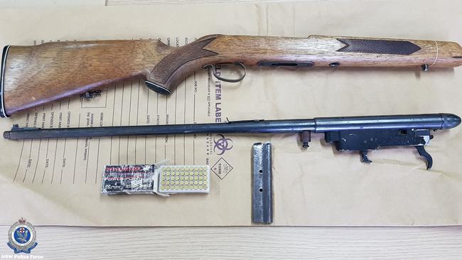 One of the rifles seized by Strike Force Colenso investigators. Picture: NSW Police