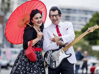 Cooly Rocks on Street Parade at Coolangatta on Saturday. Tina-Louise King and Chris Knight.  Picture: Jerad Williams### contact 000 874 668  ###