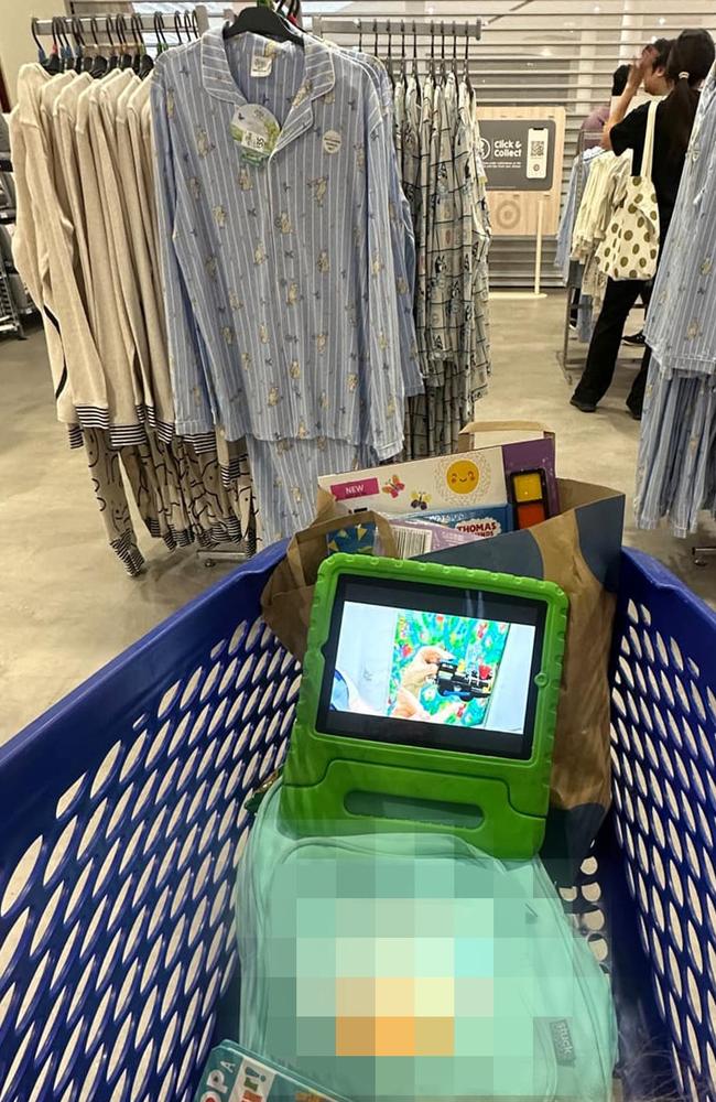 The inside of Pacific Werribee Target, where shoppers were locked down as machete-wielding teens ran through the centre on Thursday. Picture: Supplied