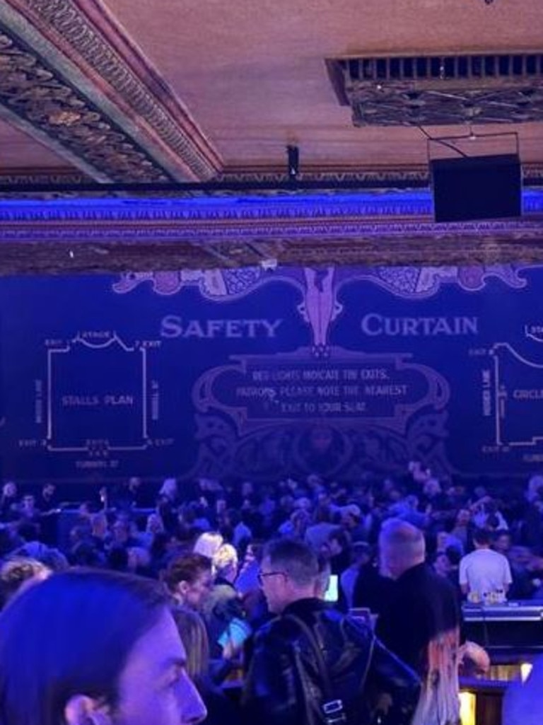 The show was cut early and the safety curtain was put down. Picture: Reddit