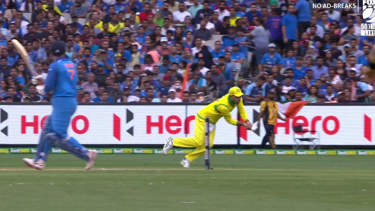 Glenn Maxwell gave MS Dhoni a life on the very first ball the Indian batsman faced.