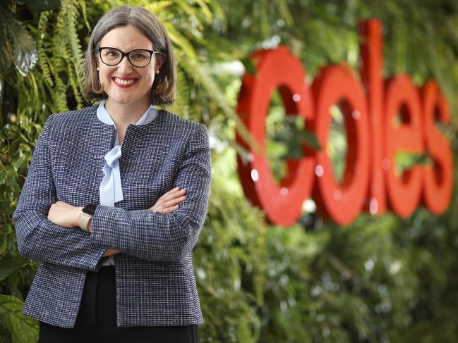 Coles CEO Leah Weckert poses for a photo at Coles Store Support Centre, Melbourne, Australia on February 27th 2024. Photo by Martin Keep/Coles