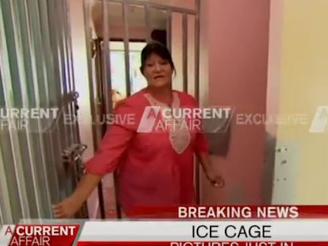Mum keeps ice addicted son in a cage. Picture: A Current Affair
