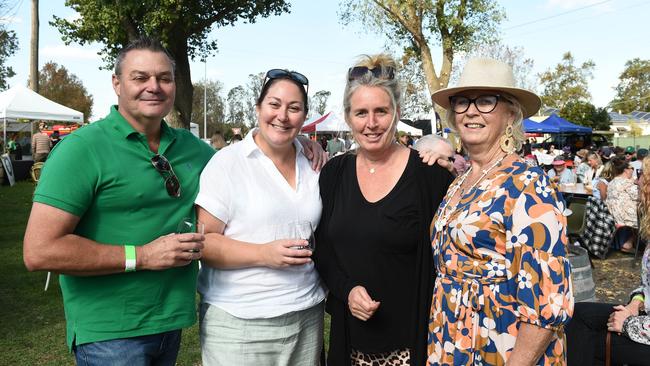 Tinamba Food and Wine Festival — Peter Slaven, Belinda Webb, Lisa Ronchi and Margot Rawlins. Picture: David Smith