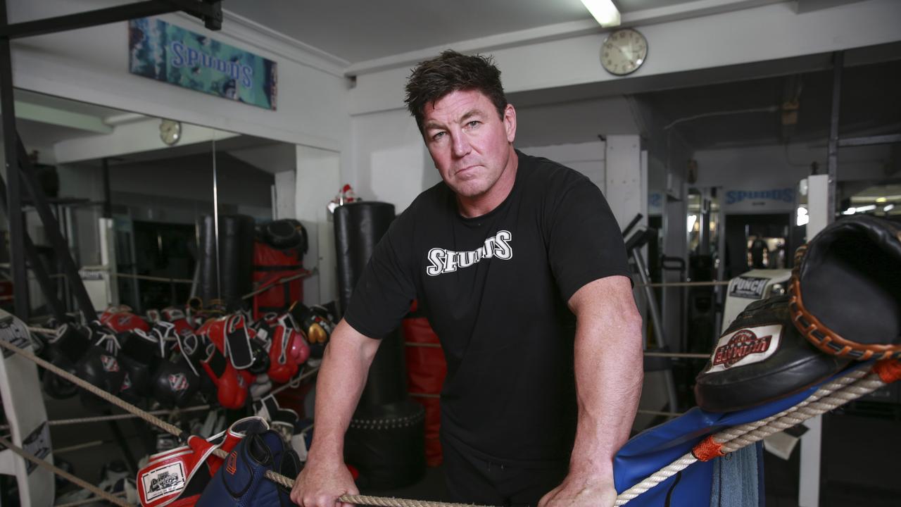 Mark "Spud" Carroll at his Gym, Spudds, in Woolloomooloo, Sydney. Picture: Justin Lloyd.