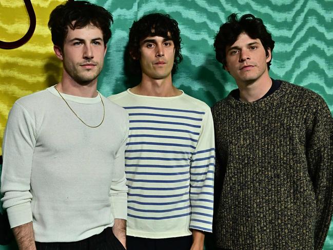 Dylan Minnette (left) as a member of US rockband Wallows. Picture: AFP