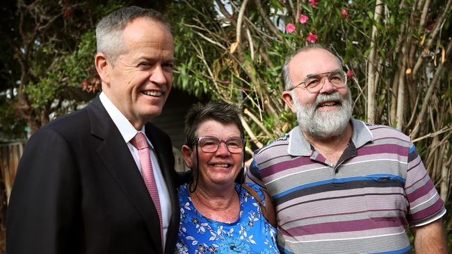 Opposition Leader Bill Shorten on the campaign trail in Victoria Park, Perth. Picture: Kym Smith