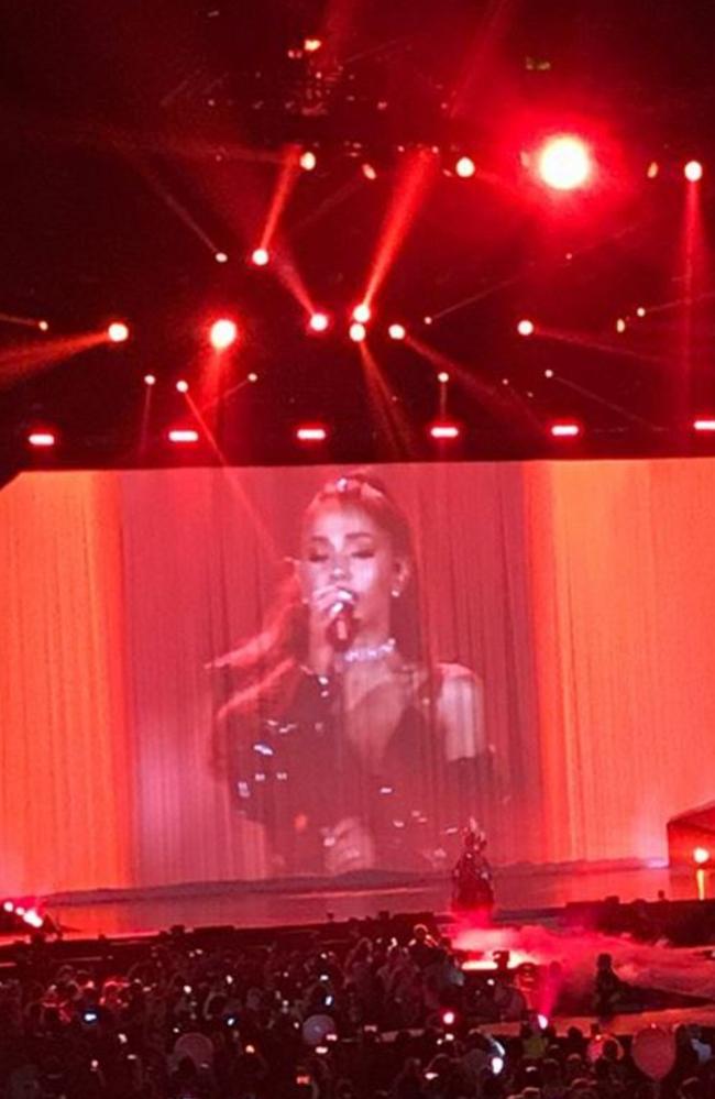 Jade Steel at Manchester Arena, "Tonight was meant to be a night full of enjoyment, happiness, and laughter making memories with friends, family and other #arianators that would last forever.” Picture: @jadesteel__/Instagram