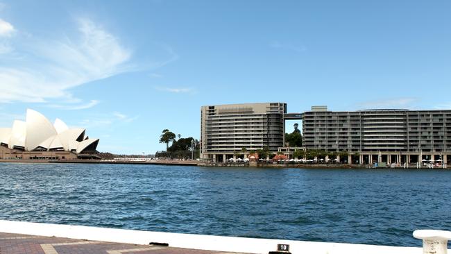 The Bennelong apartments – also known as ‘The Toaster’ – are located on other side of Circular Quay from the Squire’s Landing pub.