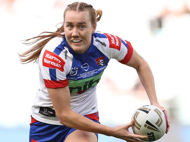 Rockhampton’s Tamika Upton was awarded the Karyn Murphy Medal after a stellar performance for the Newcastle Knights in their NRLW grand final win. (Photo by Cameron Spencer/Getty Images)