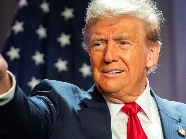 US President-elect Donald Trump speaks during a meeting with House Republicans at the Hyatt Regency hotel in Washington, DC on November 13, 2024. (Photo by ALLISON ROBBERT / POOL / AFP)