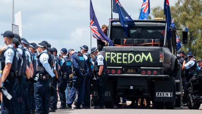 ACT Policing warned Canberrans of protest action in the nation's capital this weekend. Picture : NCA NewsWire / Martin Ollman