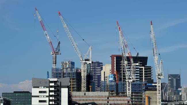 The Australian housing market has peaked and new construction will decline in the next two years, CLSA says. Picture: Jay Town