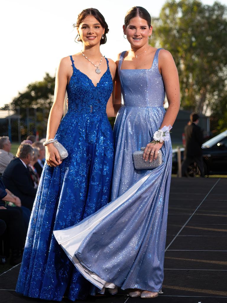 Kaede Austin and Arianna Hanson at the 2024 Rockhampton Grammar School formal.