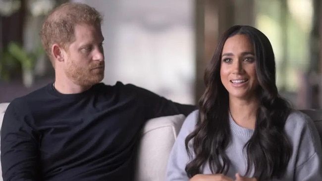 Prince Harry and Meghan Markle in their Netflix docuseries "Harry &amp; Meghan." Picture Netflix