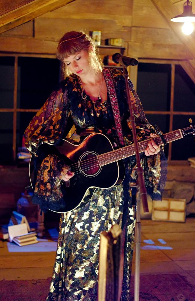 Taylor Swift performing at the Grammys. Picture: Getty Images