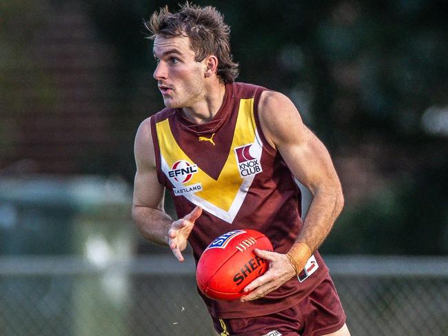 EFNL 2024: Mitch Mellis on the go for Boronia. Picture: Field of View Photography