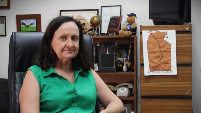 Member for Araluen Robyn Lambley at her office in Alice Springs. Picture: Jason Walls