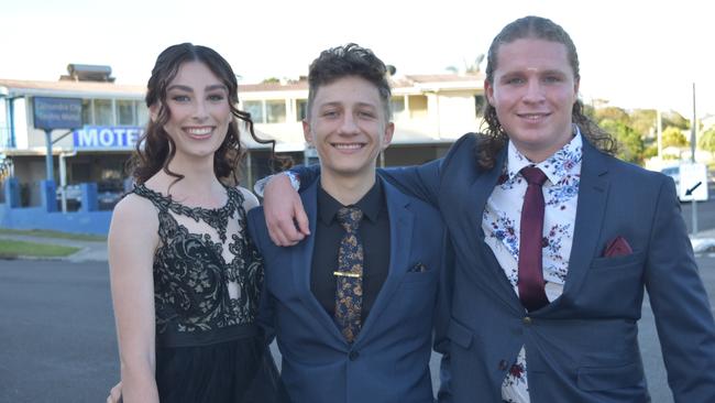 Ava, Luis and Luke at the Maleny State High School formal on November 16, 2022. Picture: Sam Turner