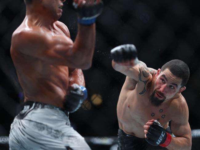 Robert Whittaker dug deep to seal the victory over Paulo Costa. Picture: Sean M. Haffey/Getty Images