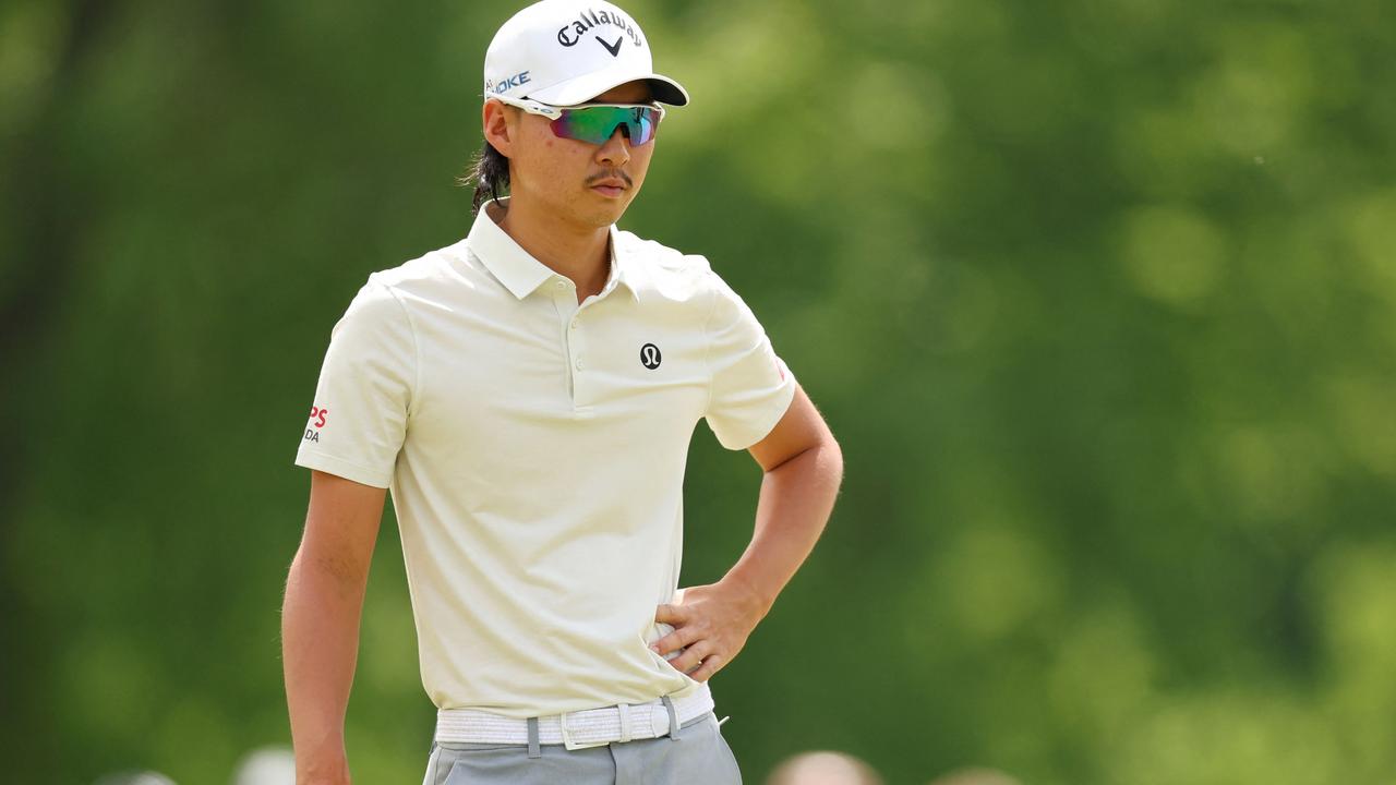 Min Woo Lee at the 2024 PGA Championship at Valhalla Golf Club Michael Reaves/Getty Images/AFP