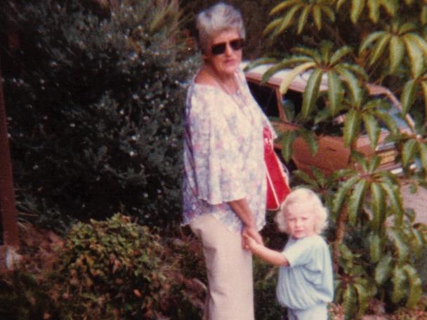 Shanelle with grandmother Helena Simms at Bayview<br/>in 1980