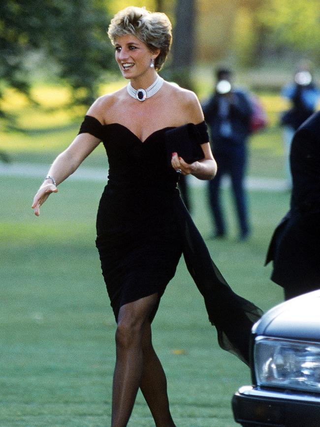 Princess Diana wore a Christina Stambolian gown after her divorce which later went on to be dubbed her ‘revenge dress’.